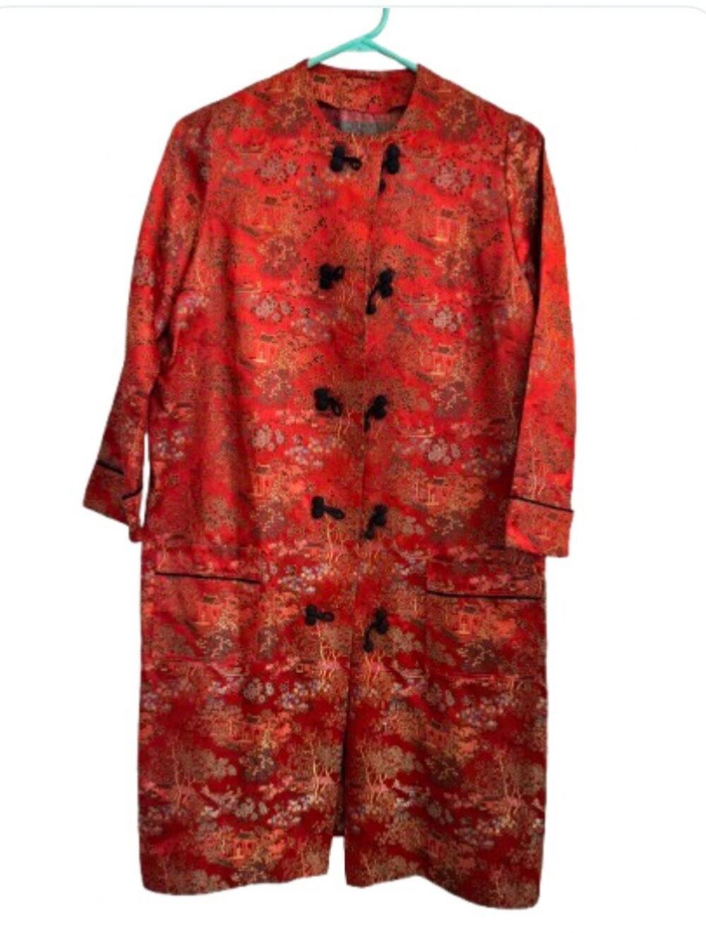 Vintage 1960’s Silk Chinese Brocade Robe - Sz L